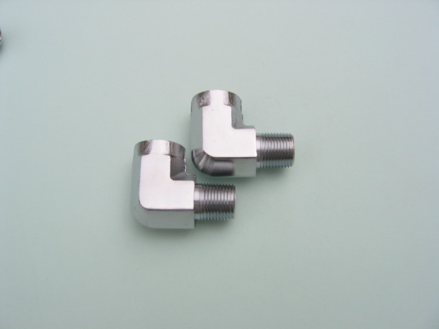 Lowrider Hydraulics 3/8″m to 3/8″f elbow fittings Kit, Chrome & Polished, 2 pcs