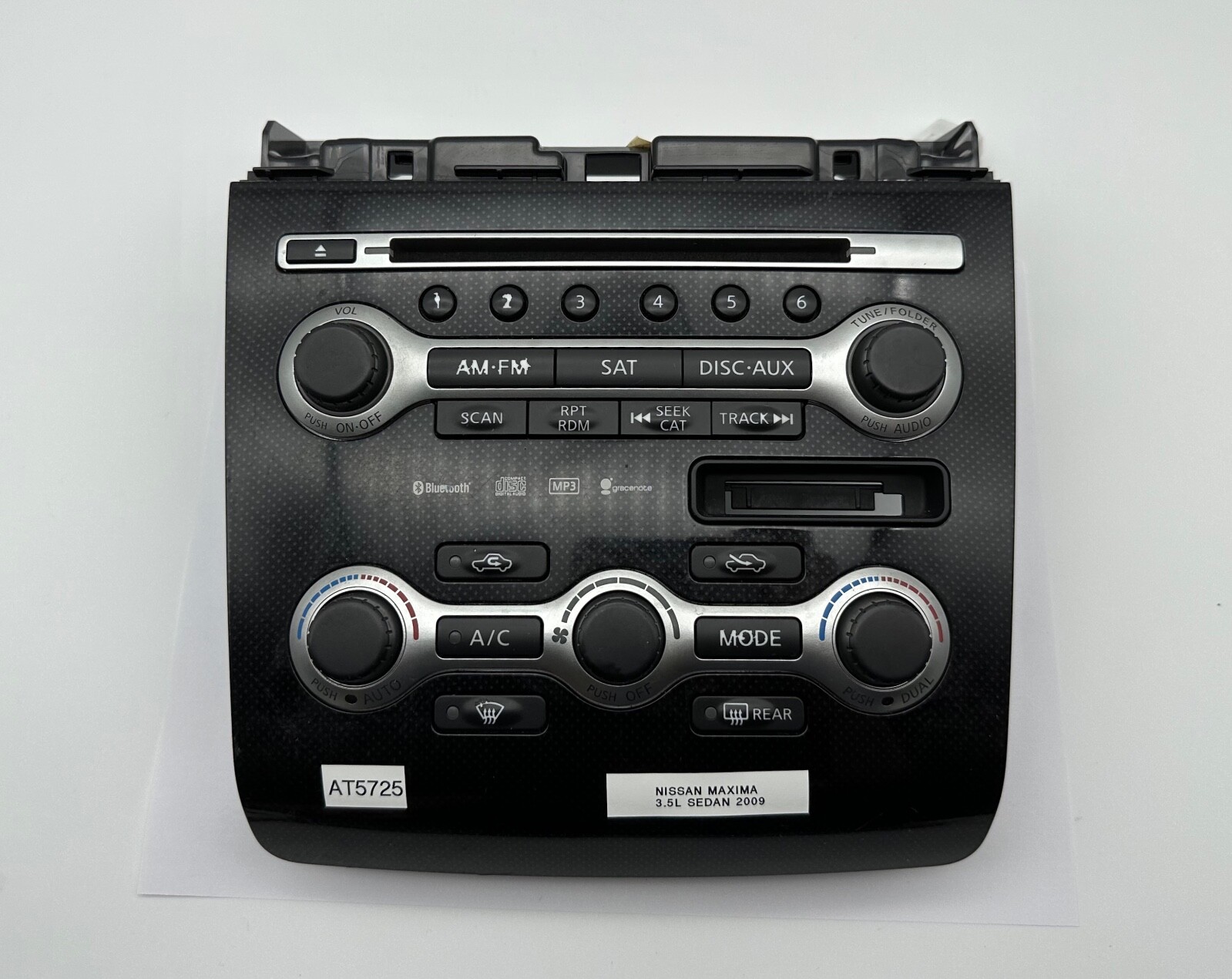 OEM 09-14 Nissan Maxima A35 AM FM Radio Climate Control CD Temp Switch Panel