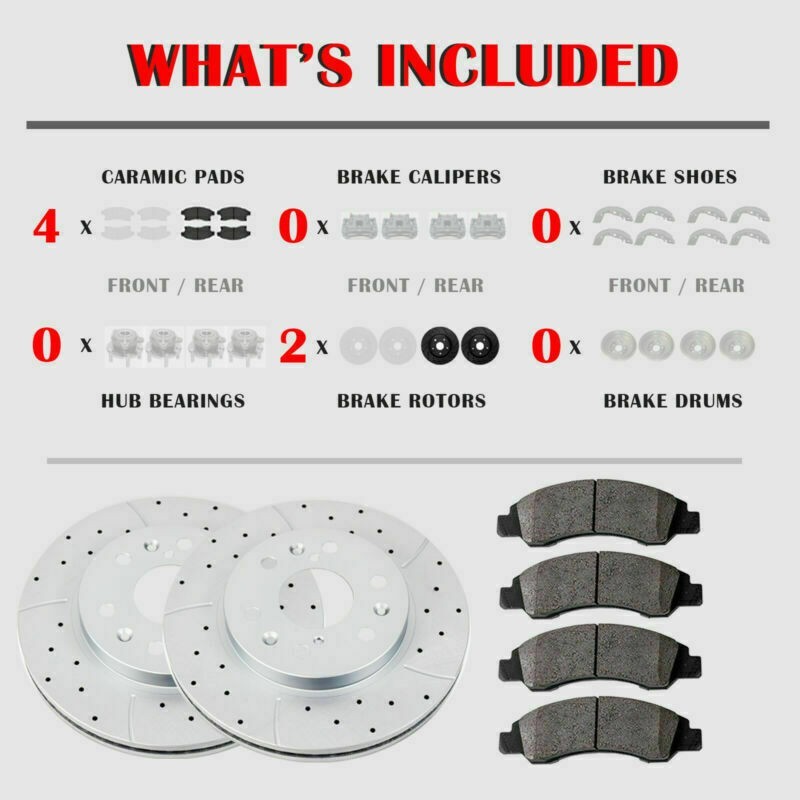 10.20″ Rear Slotted Brake Rotors Pads for Corolla Matrix PONTIAC Vibe SCION XD