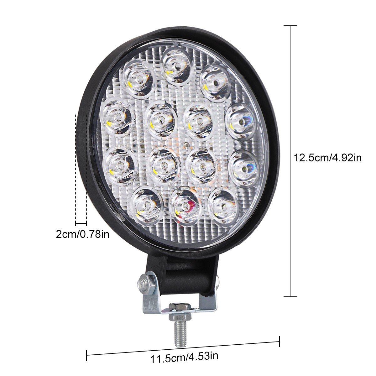 2Pcs 5” Round LED Work Light Bar Flood Pods Off Road Fog Driving SUV ATV Truck