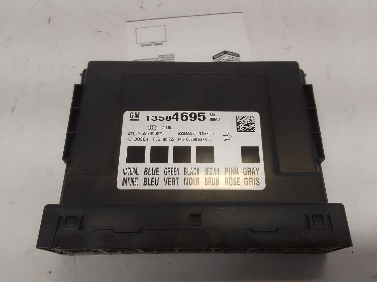 GM 13584695 BCM Body Control Module from 2017 Terrain 12881602