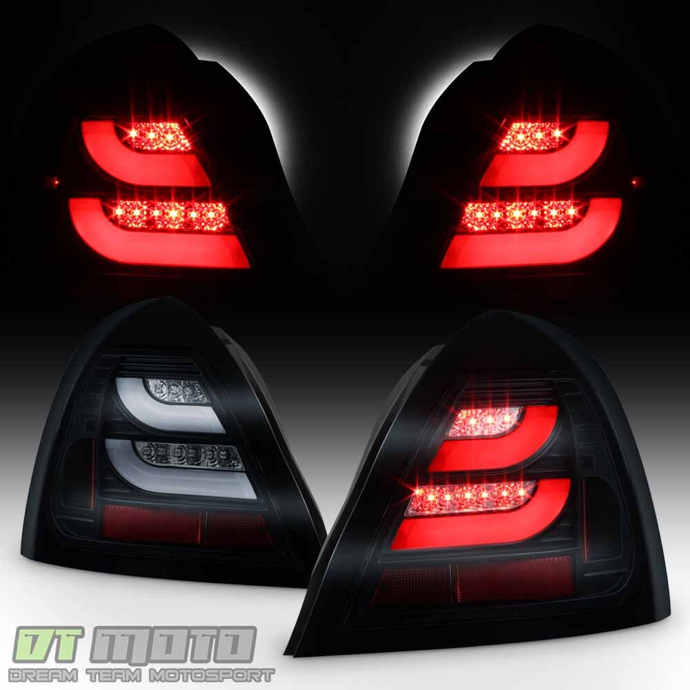 Black Housing Smoke Lens 2004-2008 Pontiac Grand Prix LED Tube Tail Lights Lamps