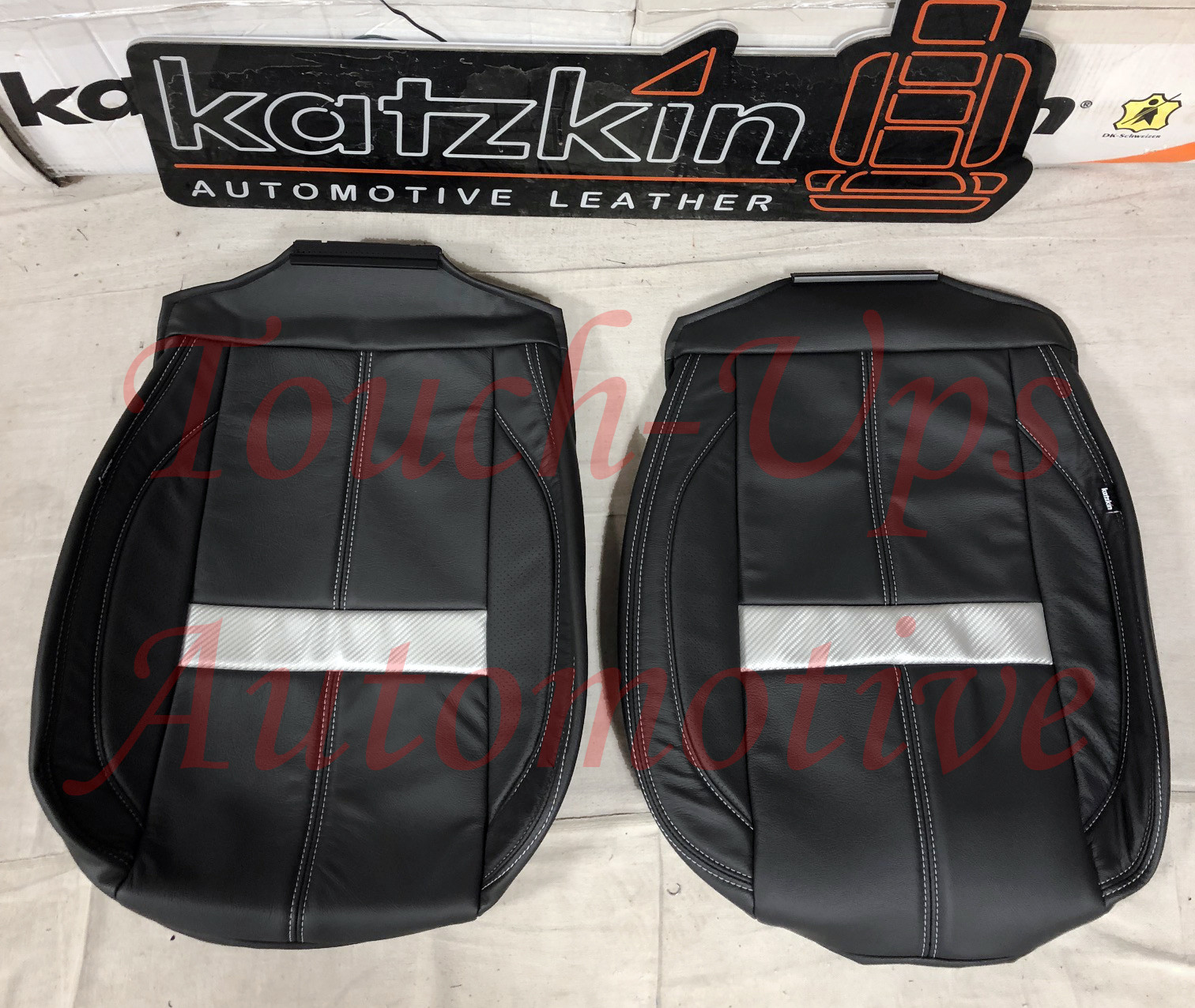 2010-2013 Silverado LT Crew Cab KATZKIN Black Leather Seat Covers Custom Design
