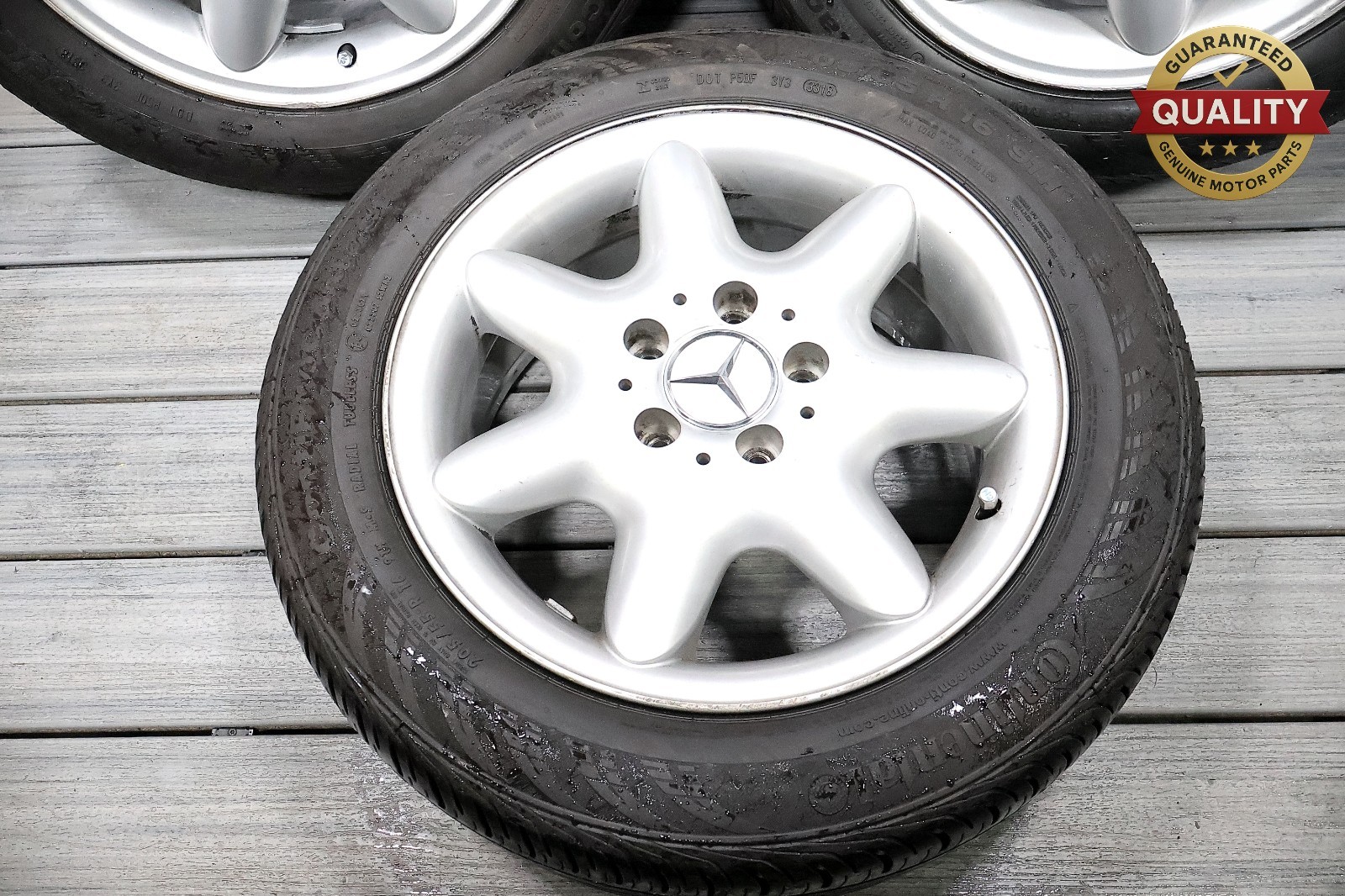 2001-2006 MERCEDES 16″ C CLASS 7JX16H2 ET37 TIRE 205 / 55 R16 WHEEL RIM SET OEM