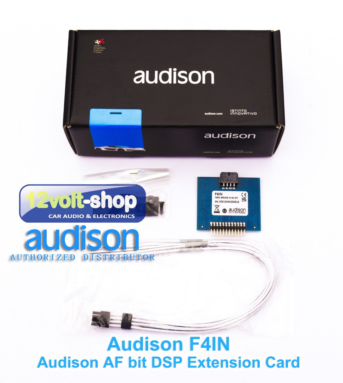 Audison FORZA F4IN; AF bit DSP analog input extension card; 3.2 ÷ 32 VRMS