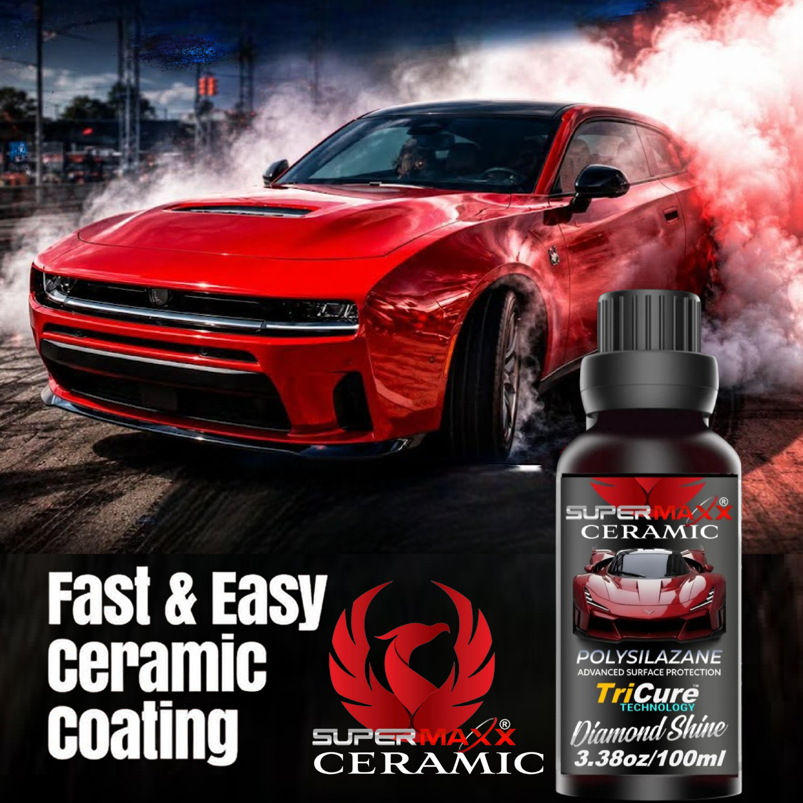 CERAMIC CAR COATING “5 YEAR PRO GRADE WET LOOK GLOSS PAINT PROTECTION – ‘100 ML’