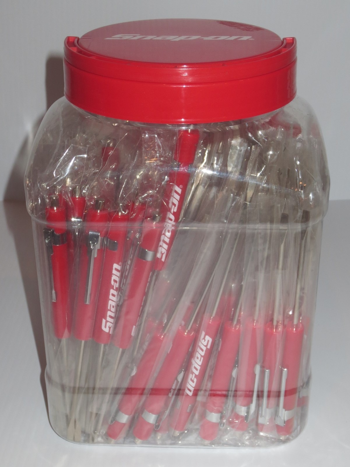 (6)SIX Snap on Pocket Screwdriver, Flat Tip Screwdrivers, MIXED Magnet End .NEW.