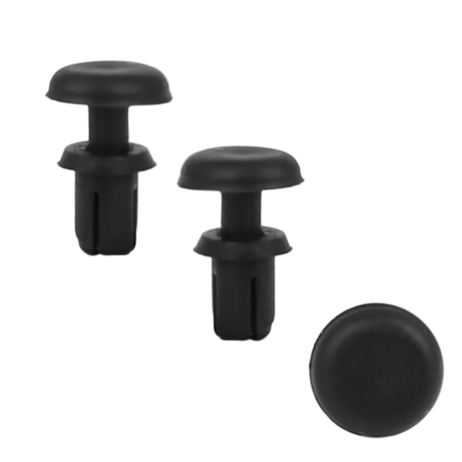 30Pcs 4mm Black Plastic Rivets Push Type Panel Retainer Fastener Clip for Car