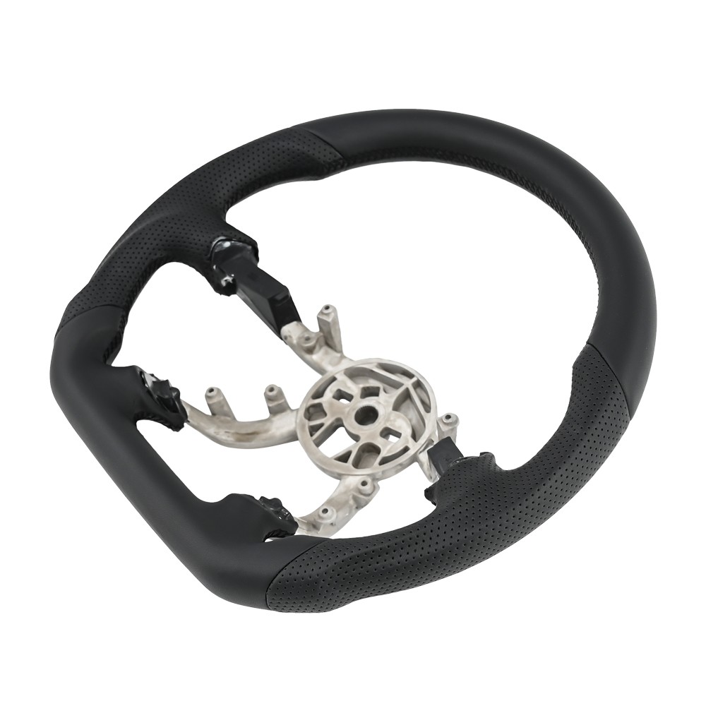 Premium Full Leather Steering Wheel For 1997-2004 Chevy Corvette C5 D-Shape Flat