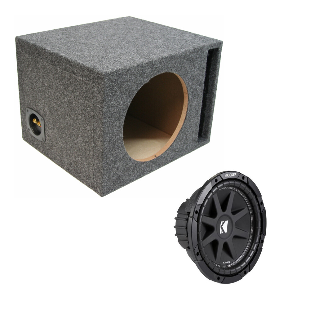 Kicker 15″ Single Ported Subwoofer Box Loaded W/ 2010 C15 4 Ohms 500 Watts New