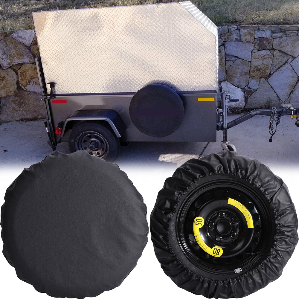 Heavy Duty 13″ Black Spare Tire Wheel Cover Dustproof For Scooter Trailer Camper