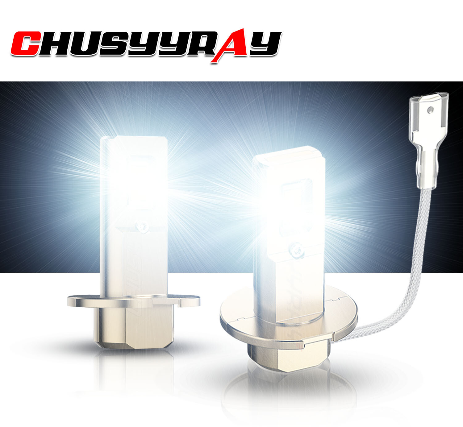 2pcs Super White 6000K H3 LED Fog Light For Chevrolet K2500 Suburban 1993-1999