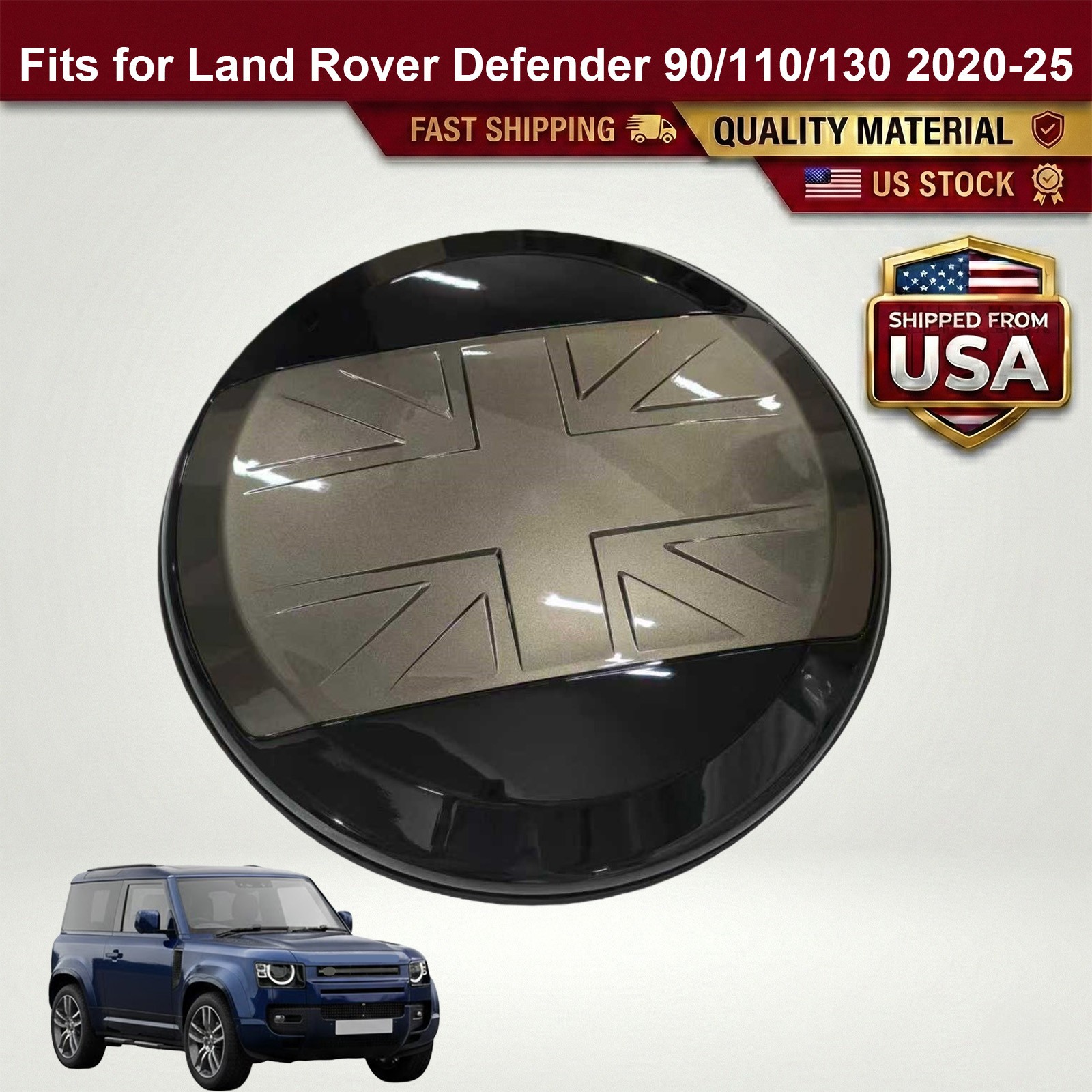 Gondwana Stone Rear Spare Tire Cover for Land Rover Defender 90 110 130 2020-25