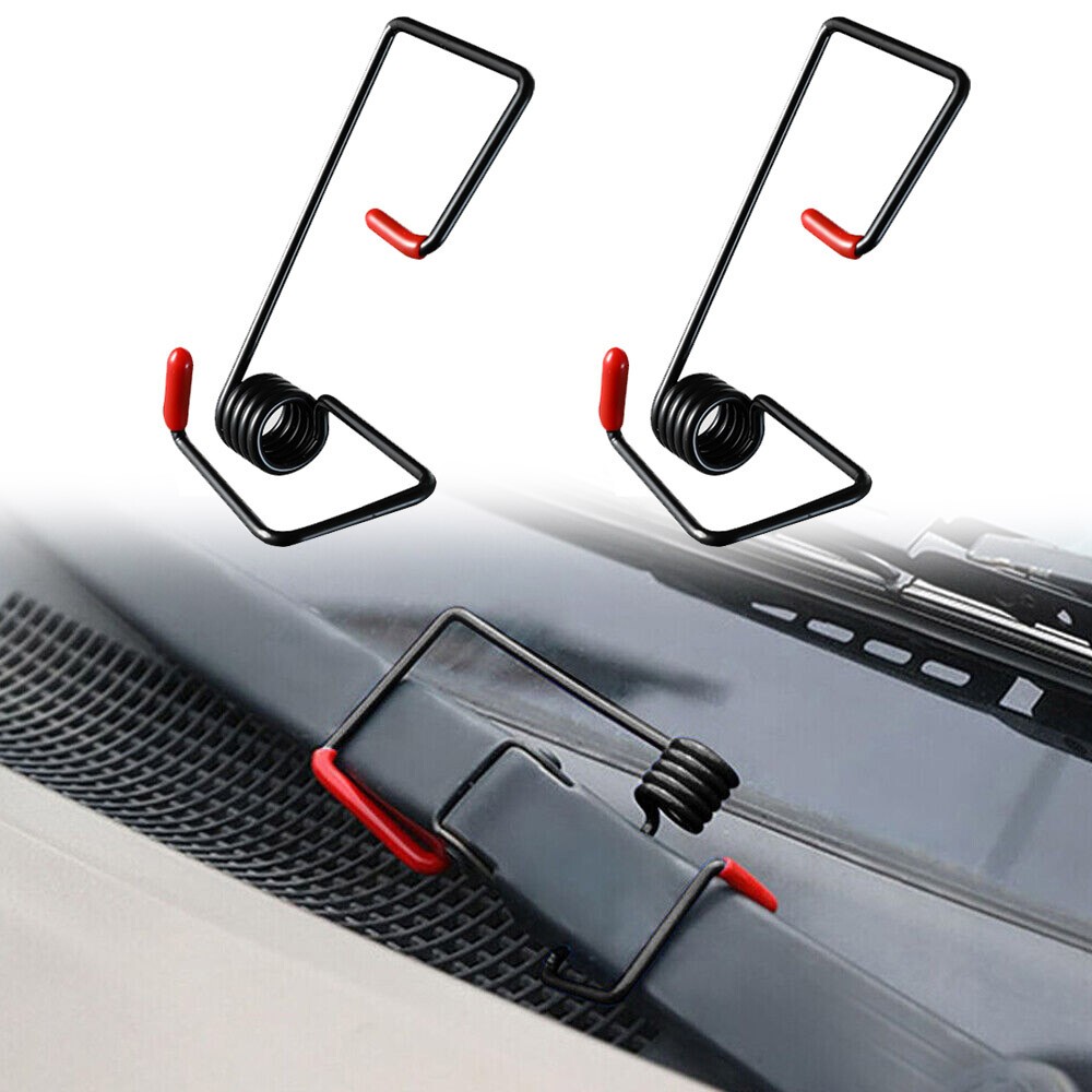 2x Car Parts Wiper Booster Spring Wiper Arms Alloy Rubber Windscreen Spring Clip