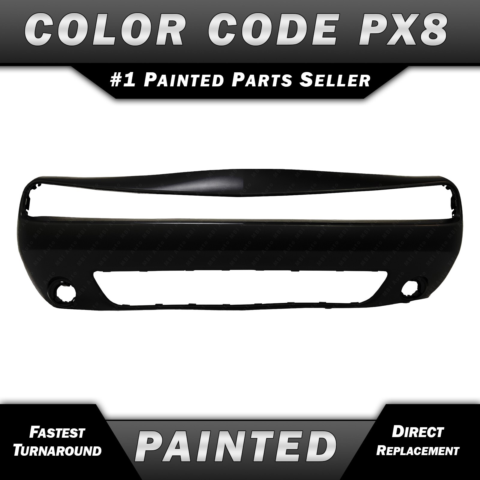 NEW Painted *PX8 Black* Front Bumper Cover for 2015-2023 Dodge Challenger 15-23