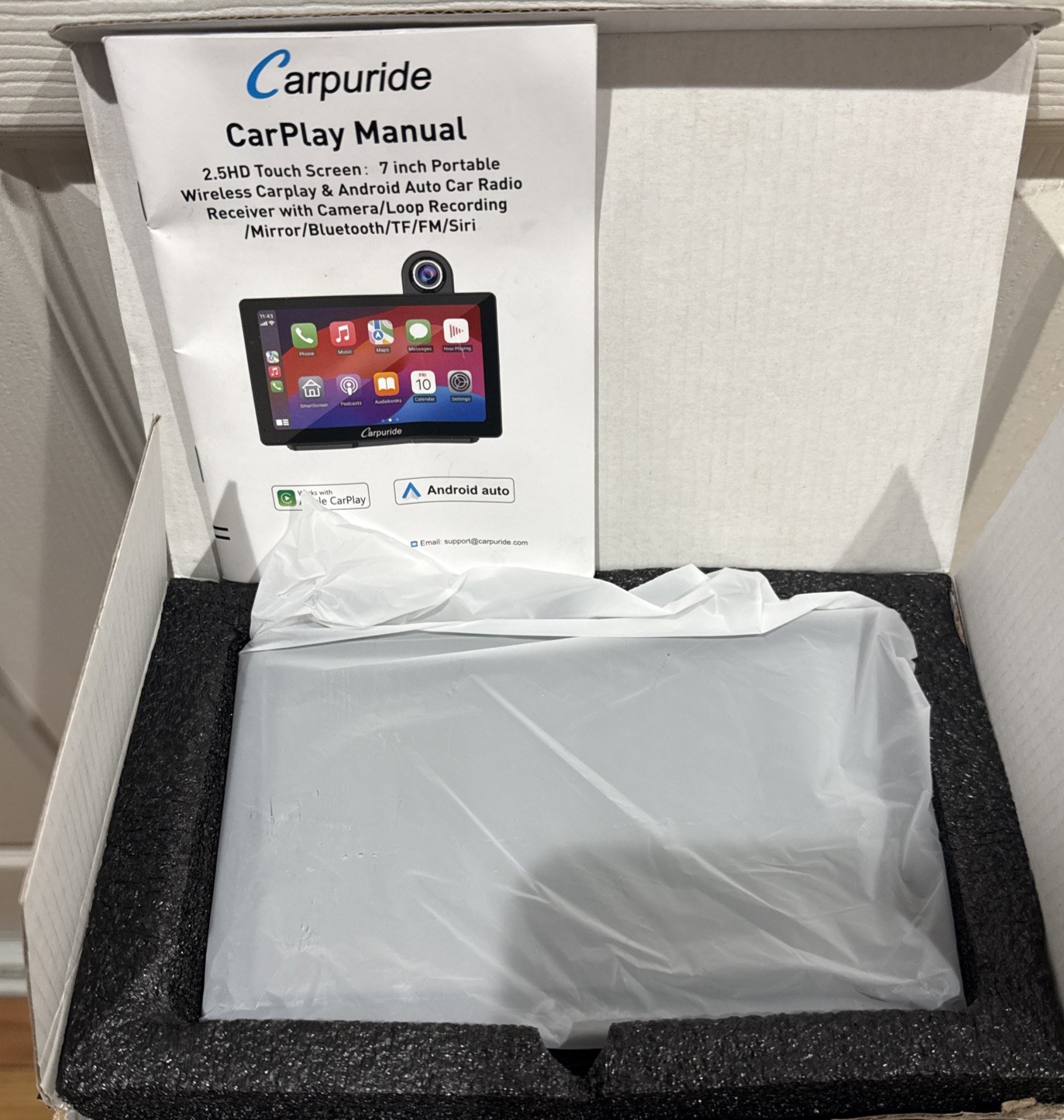 Carpuride W703 Wireless CarPlay Android Auto 4K Front Camera Super Link Stereo