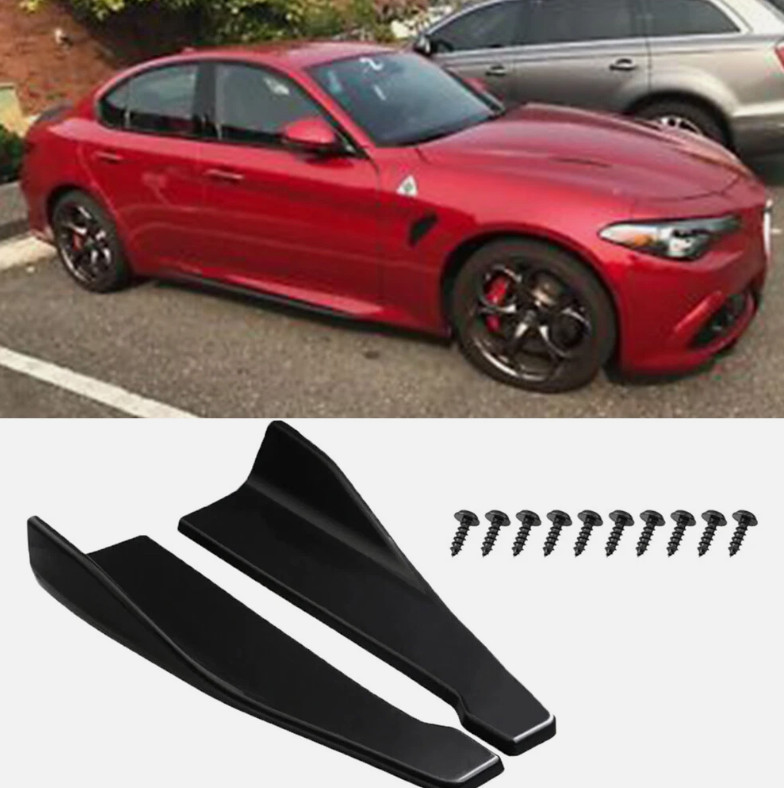 18.9″ Glossy Black Car Side Skirt Lip / Rear Bumper Lip For Alfa Romeo Giulia