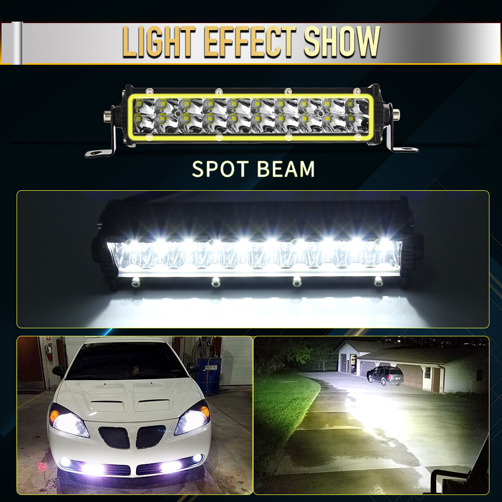 7inch 800W LED Work Light Bar Flood Spot Combo Fog Lamp Offroad Driving Truck