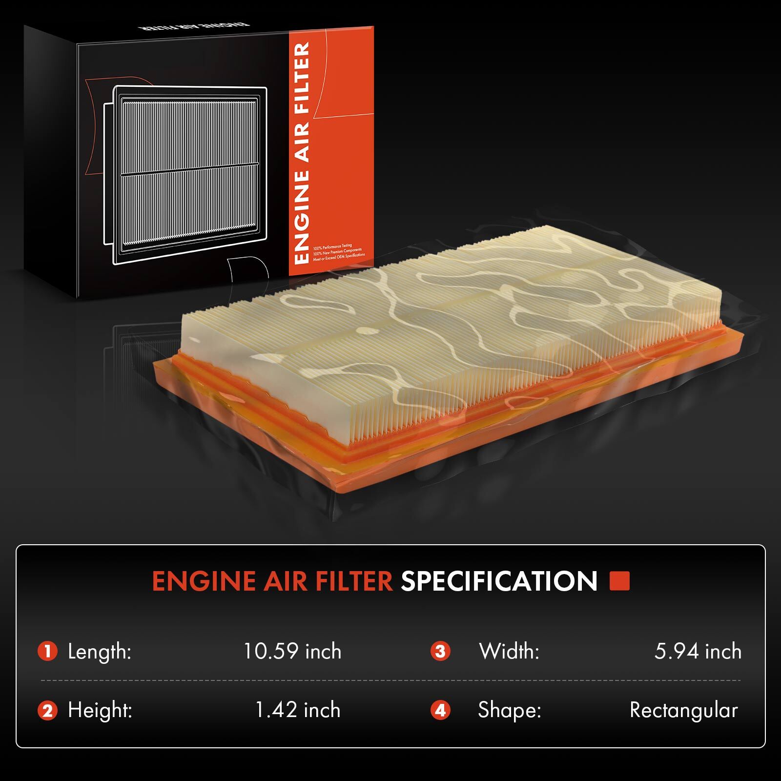 2x Engine Air Filter for Toyota Camry RAV4 Highlander Sienna Lexus ES300h Subaru
