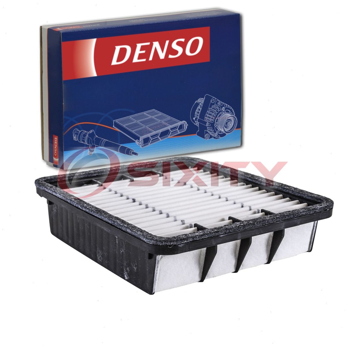DENSO 143-3047 Air Filter for CA8612 A45279 46464 17801-50030 Intake Inlet fj