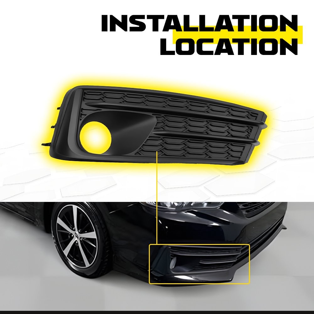 Front Fog Light Lamp Cover Bezel w/Hole For 2020-2023 Subaru Impreza Right Side