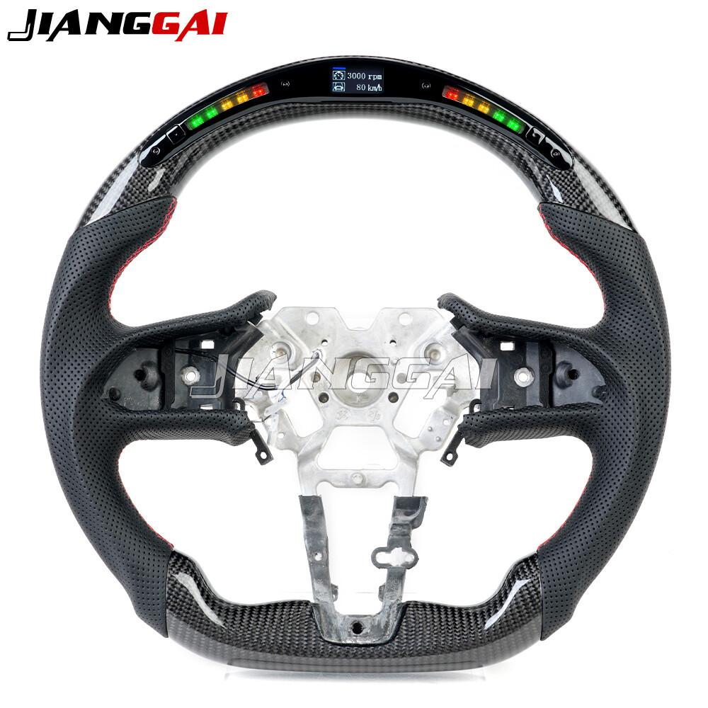 Real Carbon Fiber LED Steering Wheel Fit Infiniti Q50 19-24 Q60 14-22 with Heat