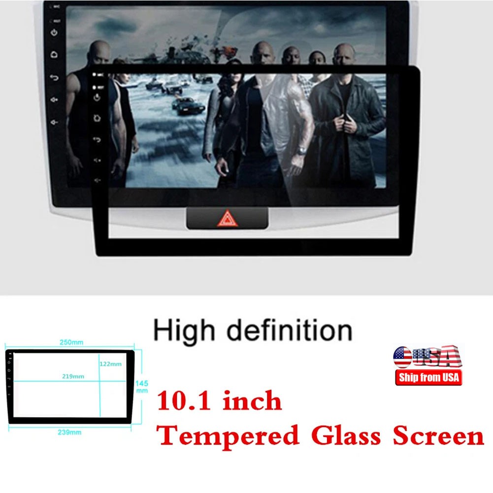 10.1in Tempered Glass Protector Film For Car Player Radio DVD GPS Navi HD Screen