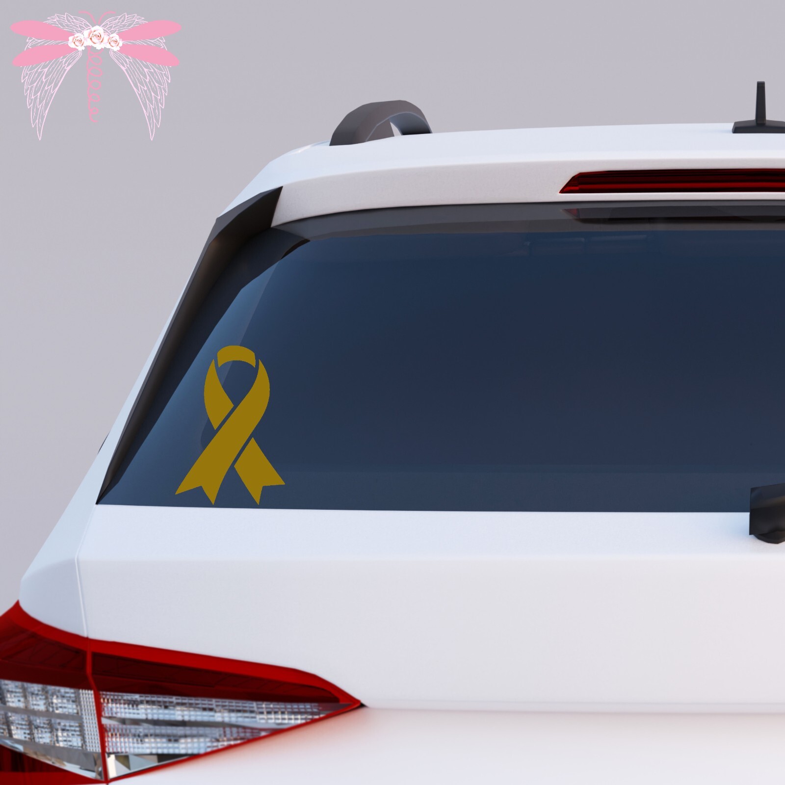 Childhood Cancer Awareness Ribbons Gold Vinyl Decal Stickers 22 Sizes Available