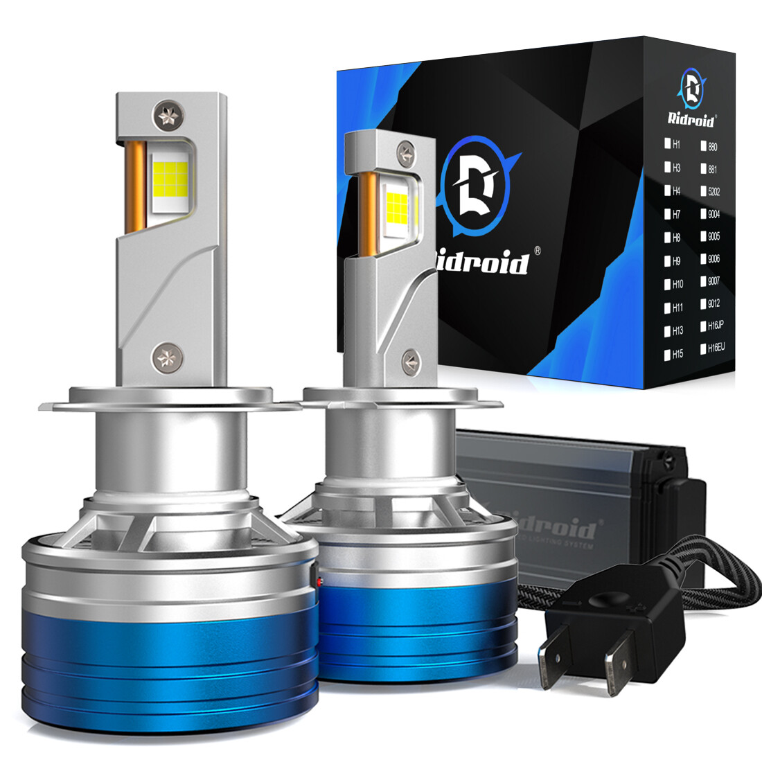 2PCS H7 LED Headlight Bulbs Kit High Low Beam 6500K Super White 280W Canbus Free