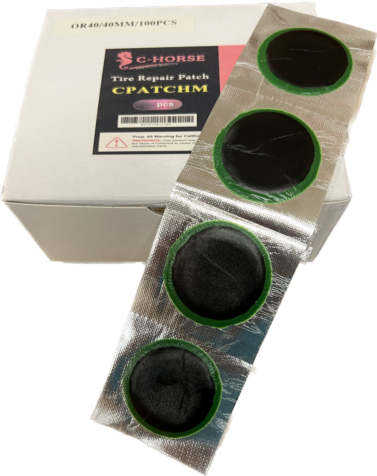 100 Pieces Radial Repair Round Tire Patch Medium 40 MM High Quality