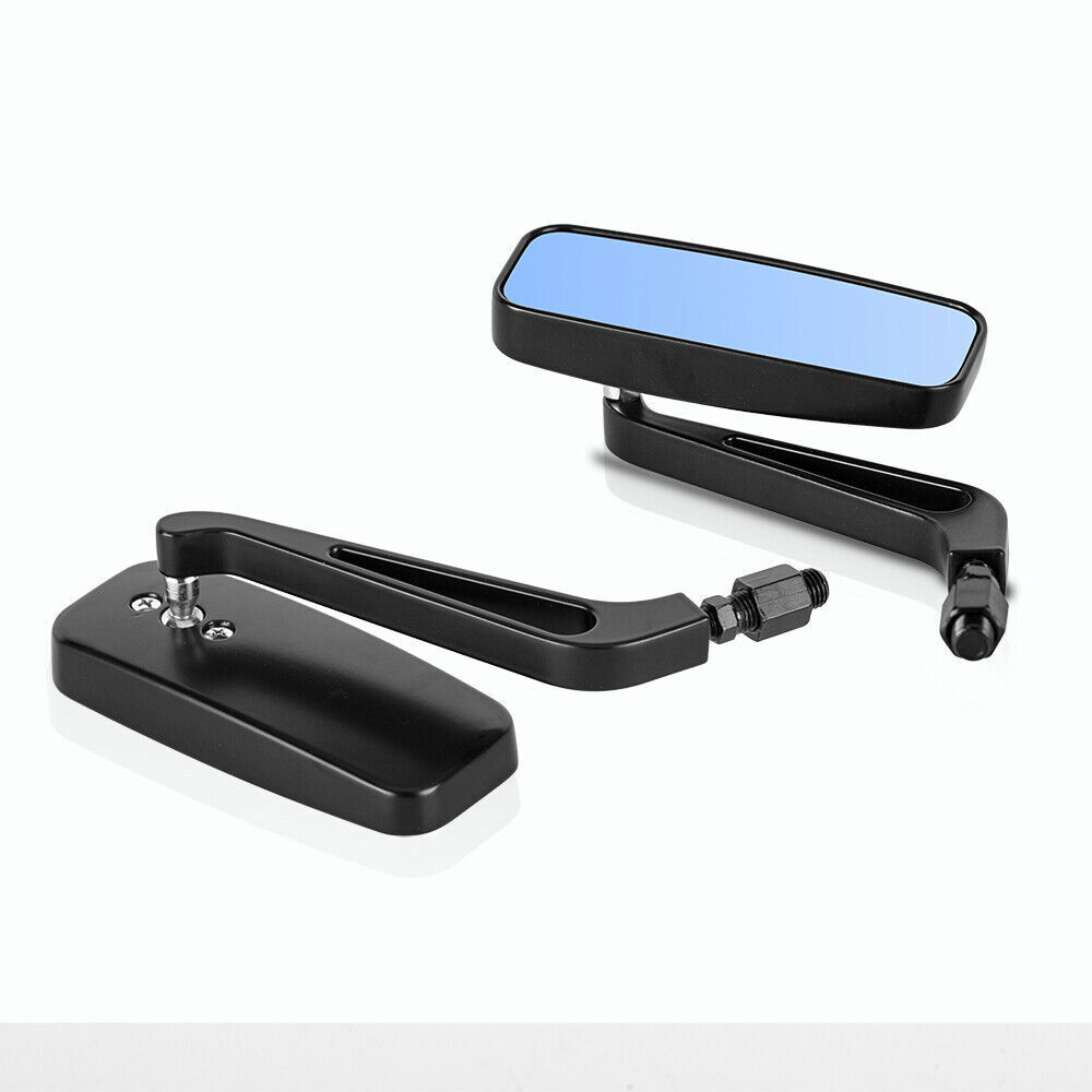 8mm 10mm Rectangle Motorcycle Rear View Mirrors Black For Honda Ruckus 50 NPS50