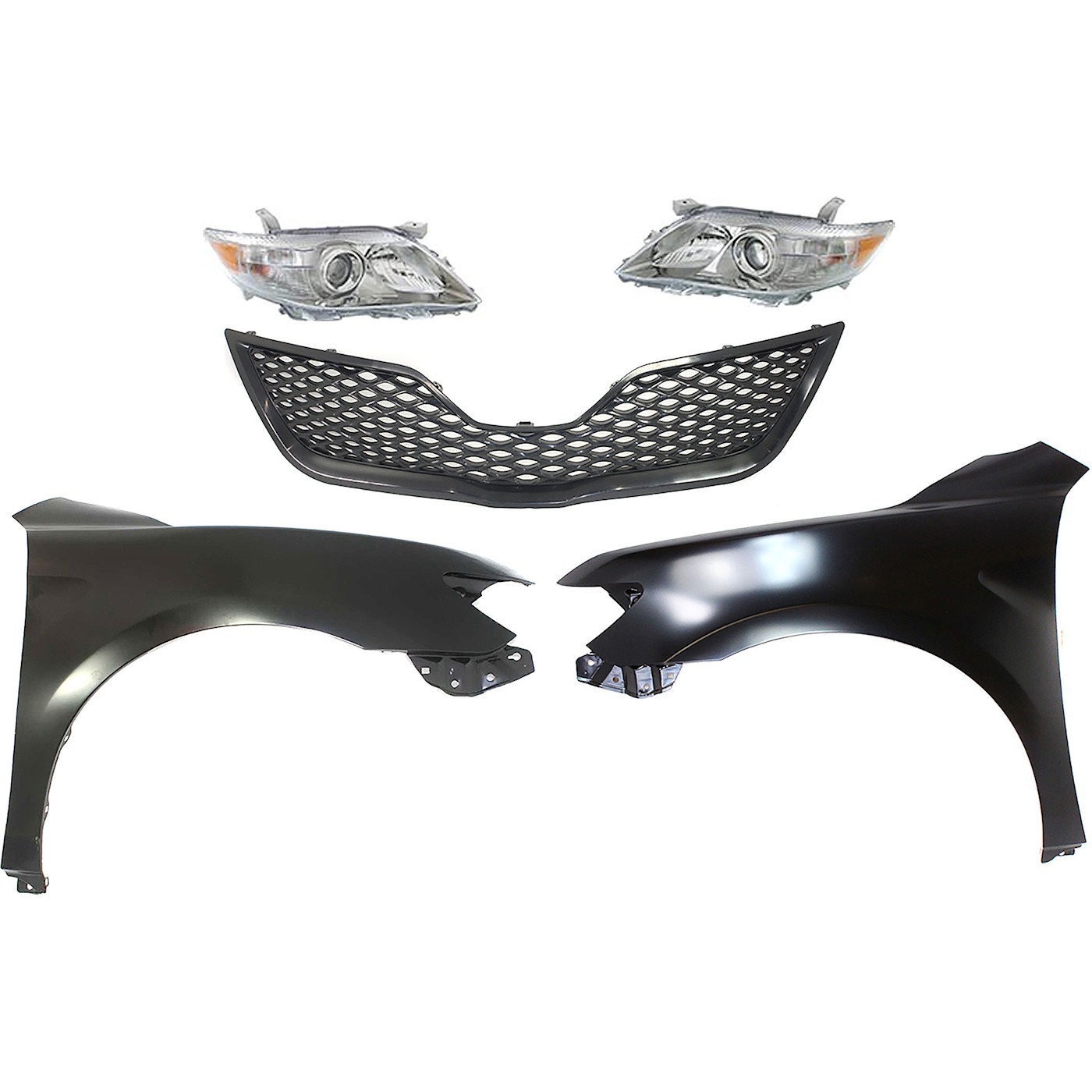 Headlight Kit For 2010-2011 Toyota Camry Left Right Assembly Halogen USA Built
