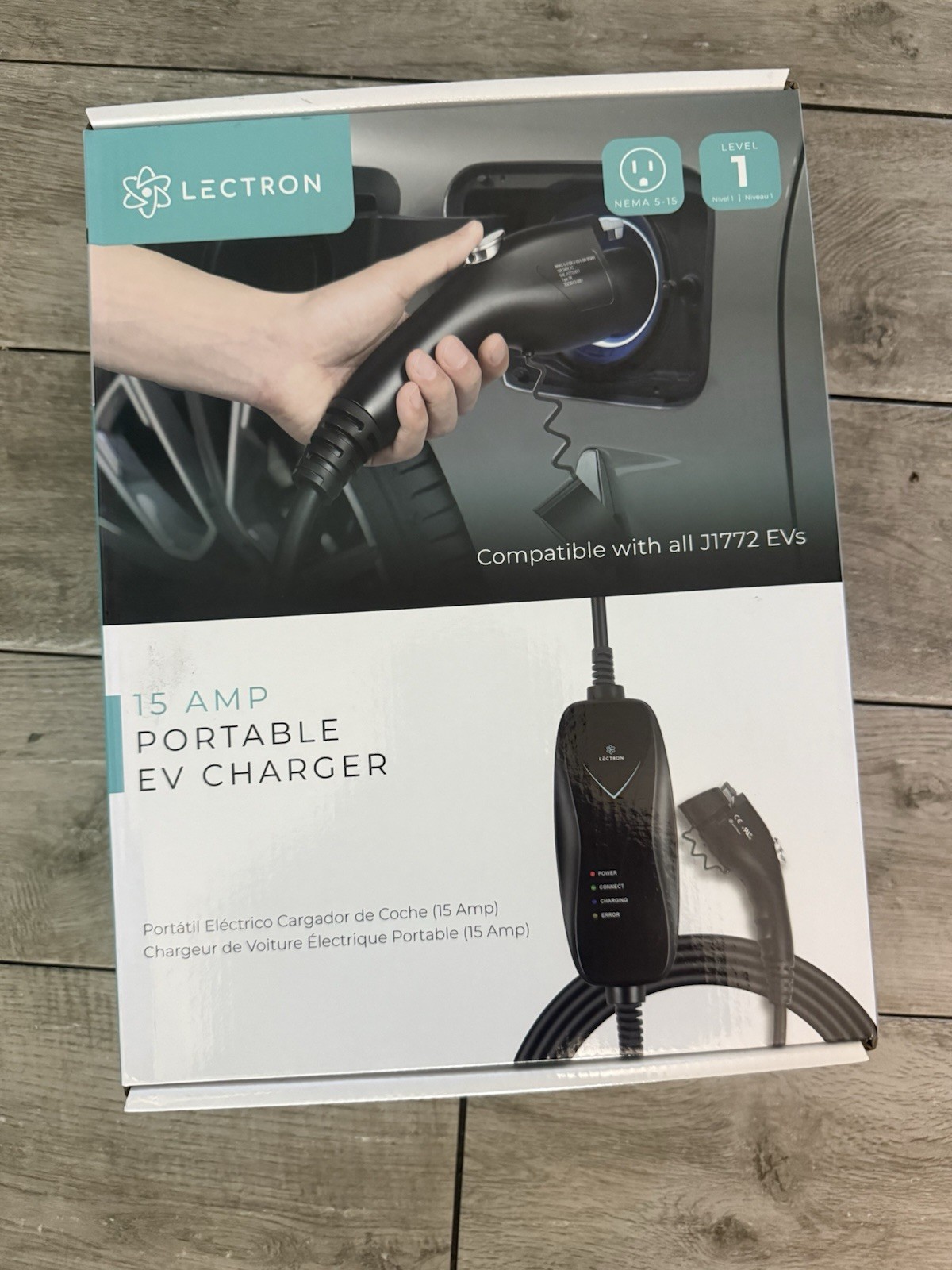 Lectron Level 1 J1772 EV Charger , 12 Amp 16 ft cord