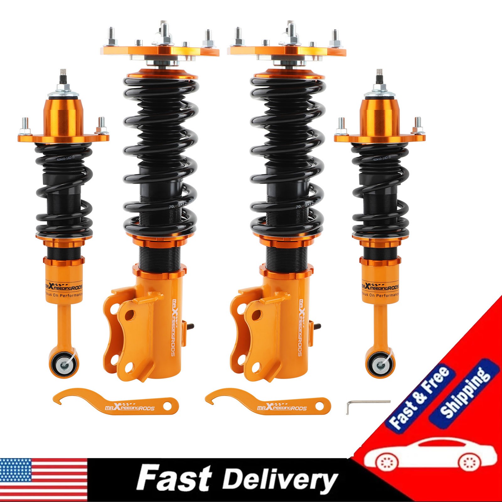 24 Click Damper Adjustable Coilovers for Mitsubishi Lancer (CS6A /CS7A) 02-06