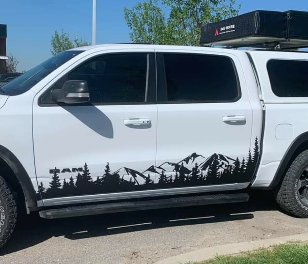 Truck Graphics Side Mountain Murals Vinyl Decal Large. Any Vehicle.