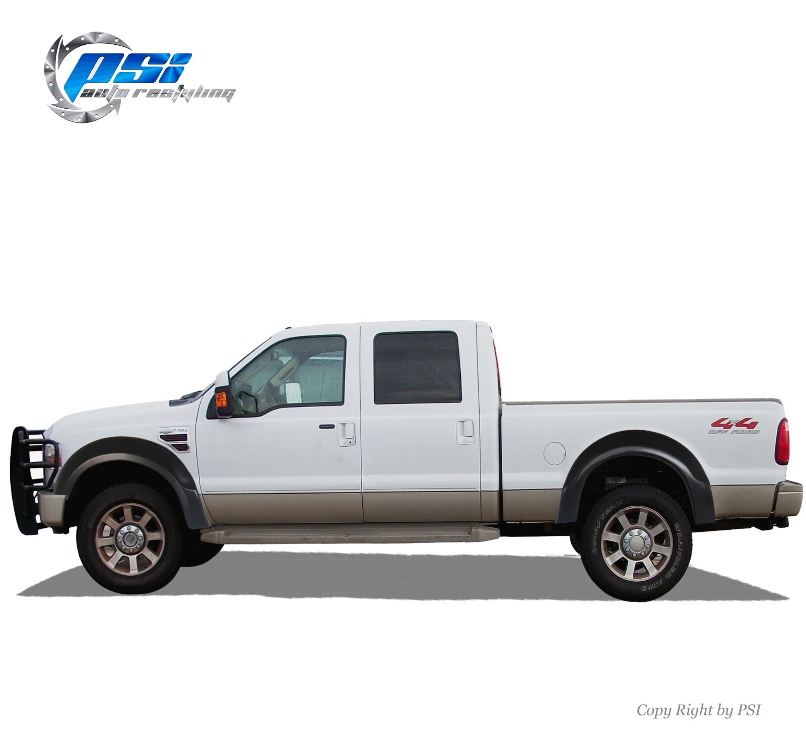 OE Style Fender Flares Fits Ford F-250, F-350 Super Duty 08-10 Paintable Finish