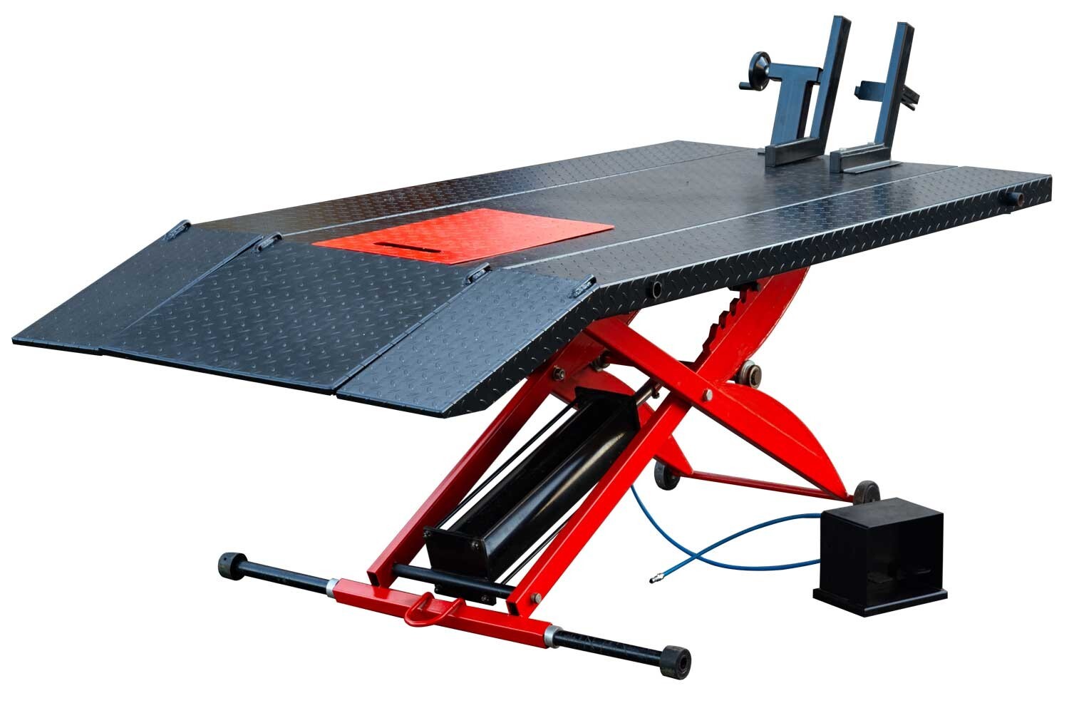 XK MJ200 1100LB Air Motorcycle ATV Lift Table Side Extensions Wheel Lift Stand