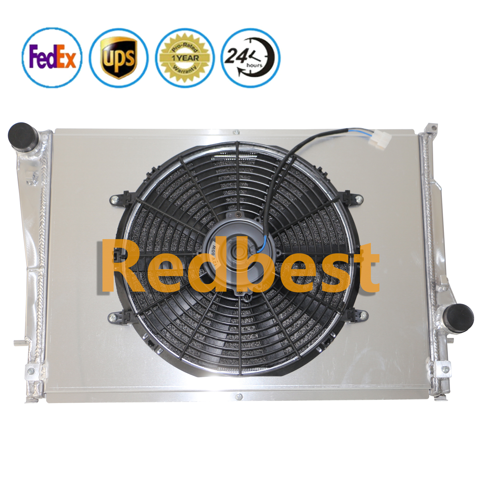 3 Row Aluminum Radiator+Shroud+Fan For 1998-2006 BMW E46 3-Series 323i 330i 325i
