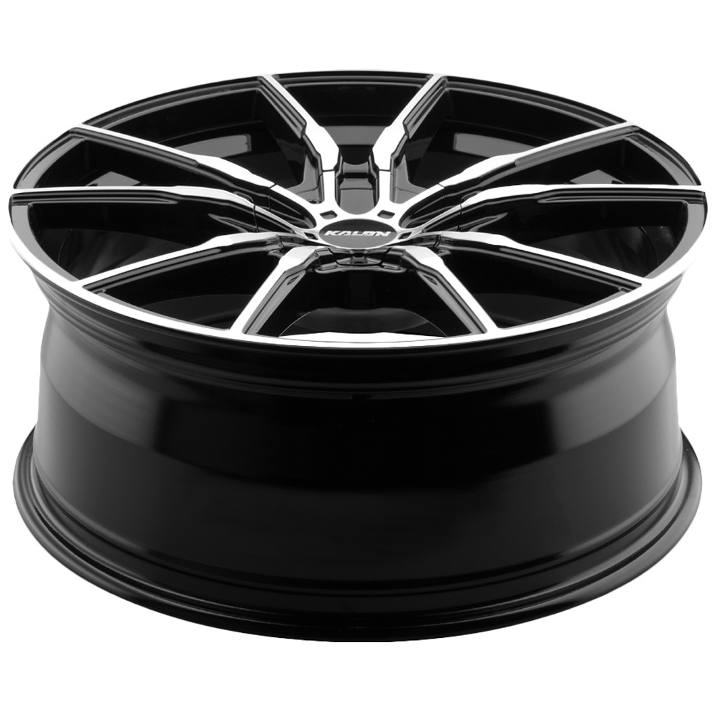 (Set of 4) Kalon 202 Pyro 20×8.5 5×112/5×120 +38mm Black/Machined Wheels Rims