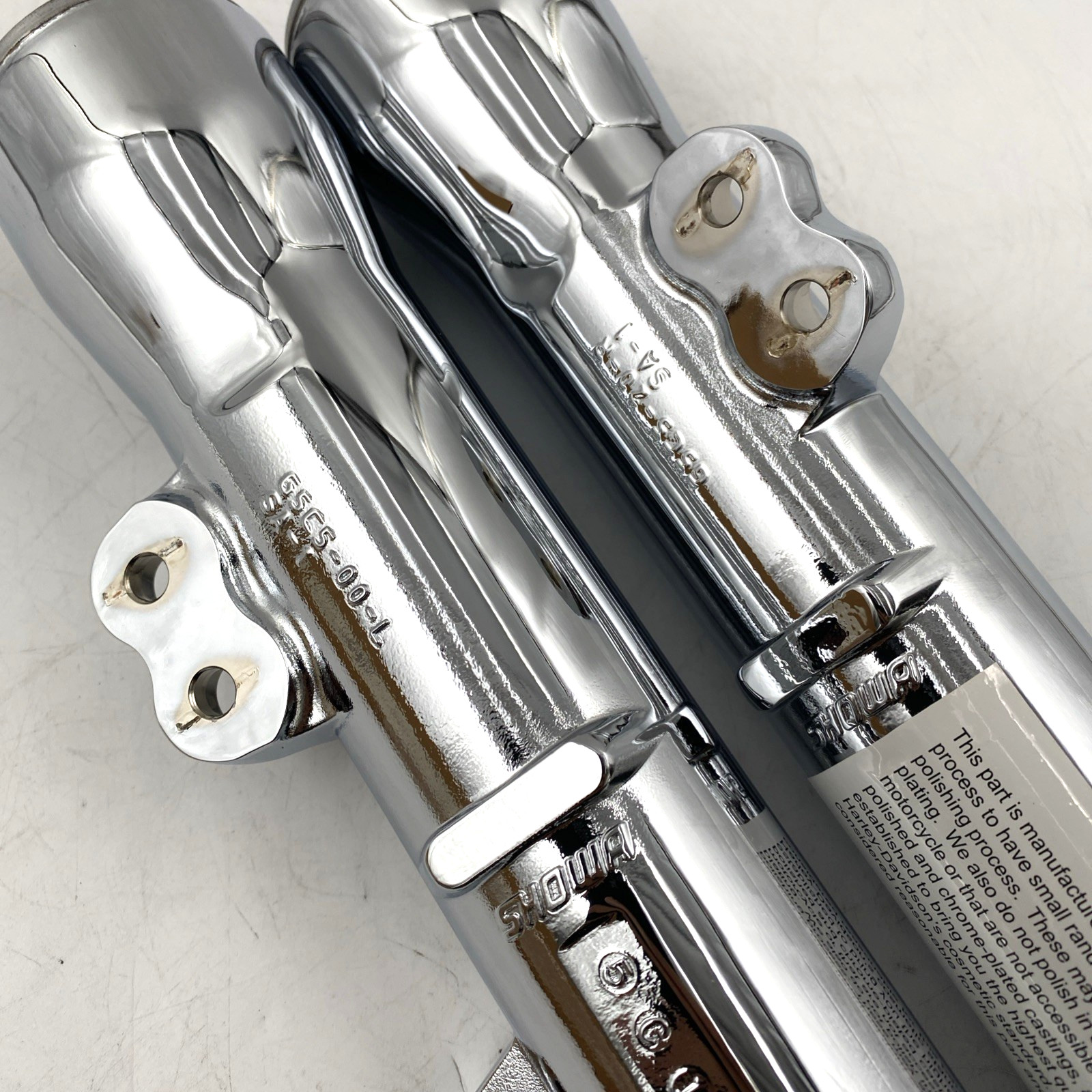 OEM Harley 46586-06 Chrome Front Fork Sliders Lower Legs Pair 06-17 Dyna