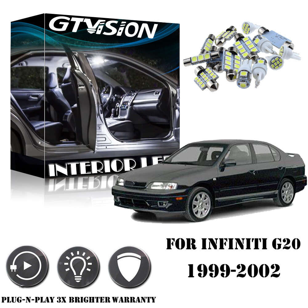 6Pcs Super White Interior LED Lights Bulb Package Kit For Infiniti G20 1999-2002