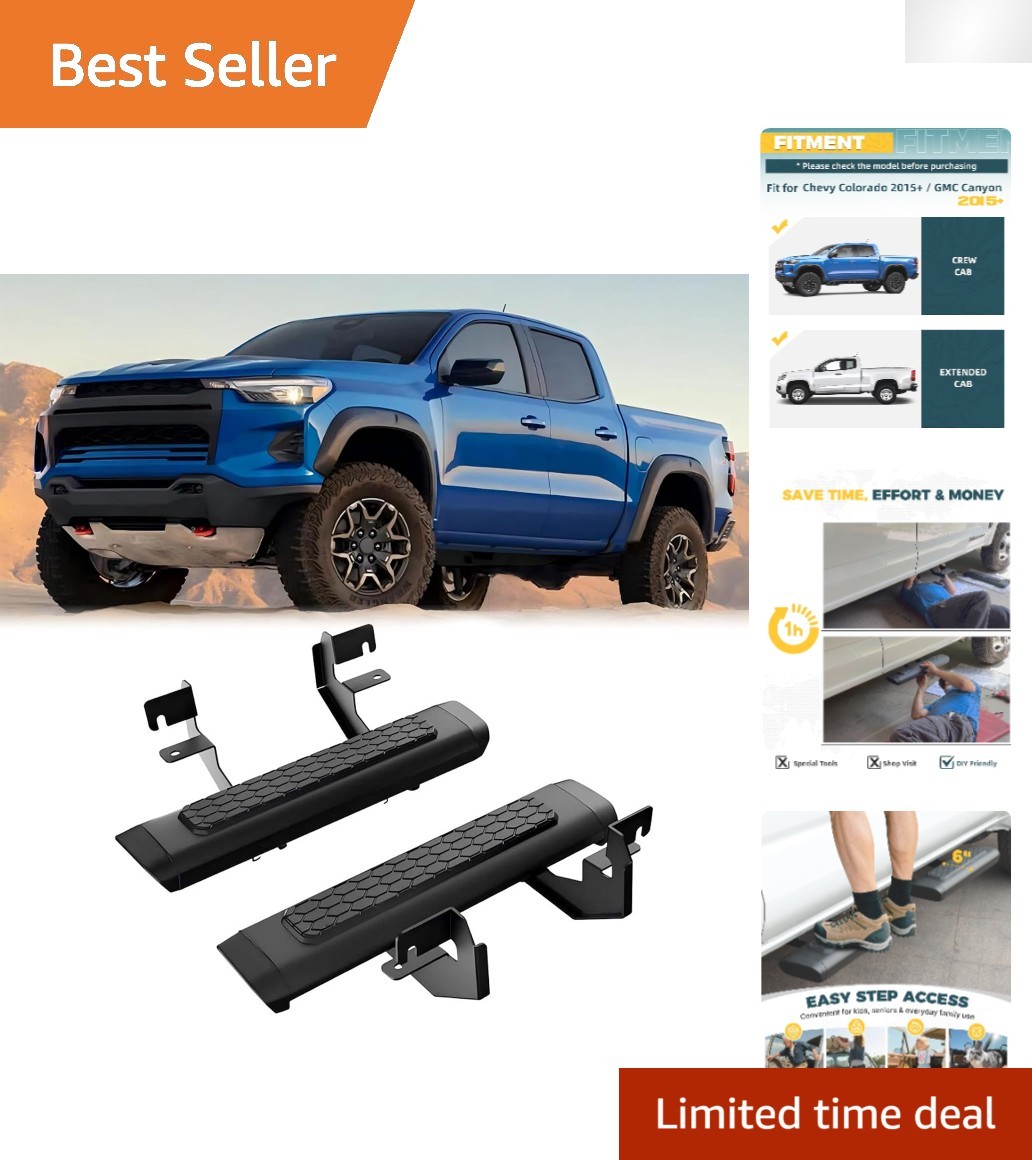 Versatile EZ Side Steps for Crew/Extended Cabs – Quick Install, 350lbs Capacity