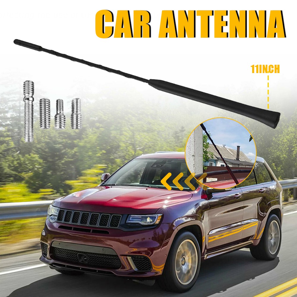 11″inch Antenna Mast Black Power Radio AM/FM for Trunk SUV Pickup Plastic+Copper