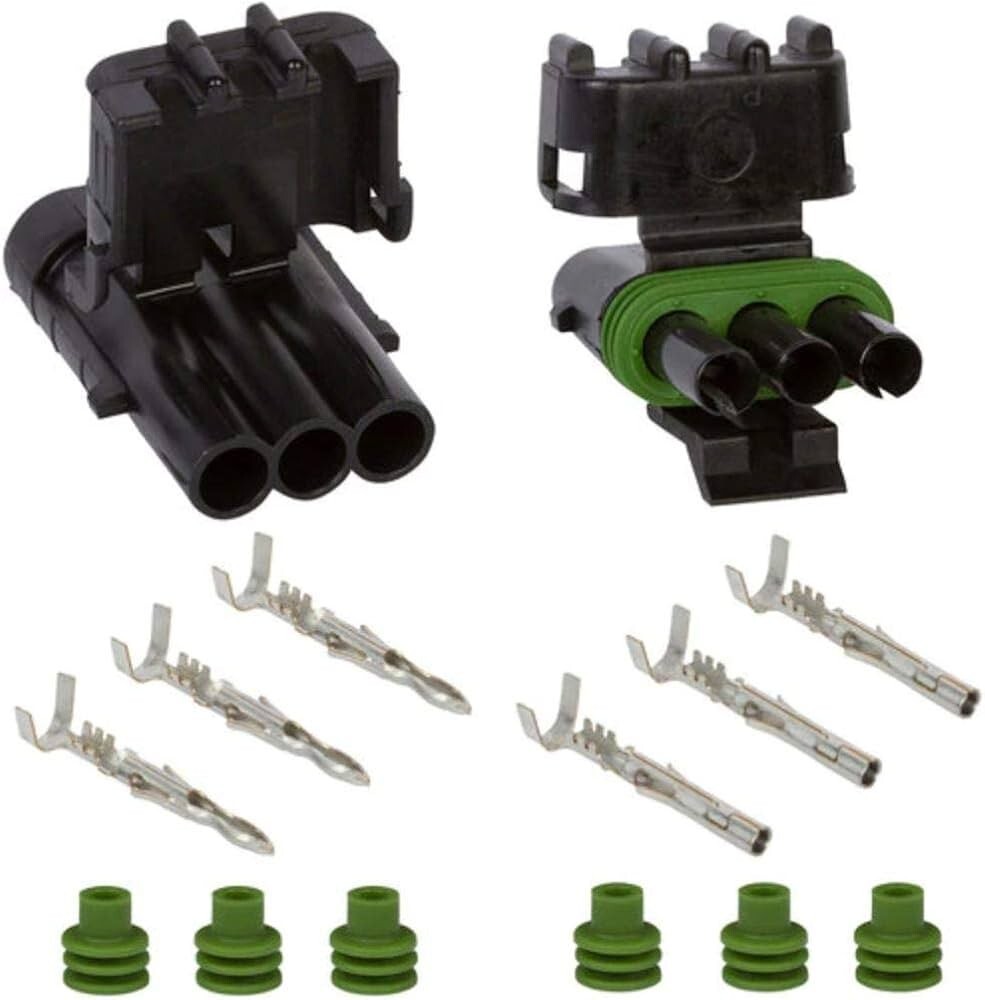 Aptiv GM Delphi Packard Weather Pack 3 Pin Sealed Connector Kit 20-18 AWG