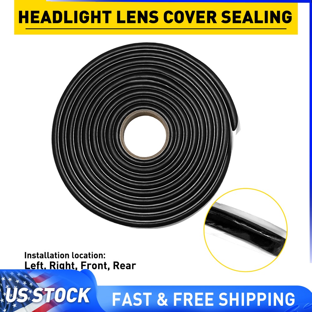 Car 4M/13ft Tape Rubber Glue Headlight Sealant Retrofit Reseal Headlamps Door