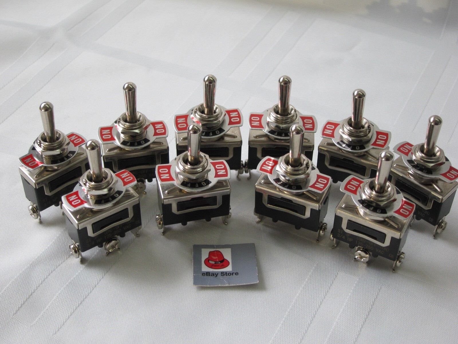 Lowrider Hydraulics Toggle Switch 3 prongs, (on)-off-(on), 10 pcs, value pack