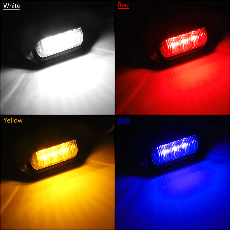 10X Universal 6 LED License Plate Tag Light Lamp For Truck Trailer Van SUV Car