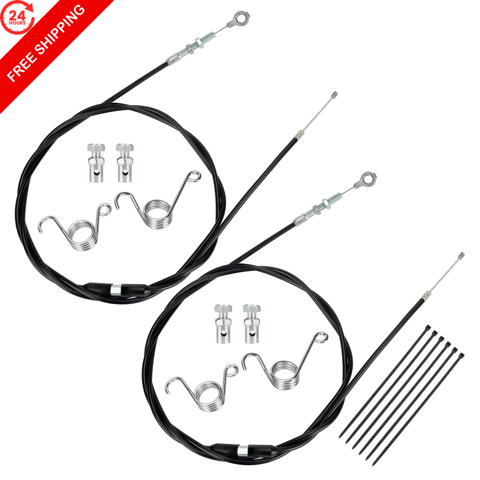 HIAORS 75 inch Throttle Cable for Go Kart Compatible with VM22 2 Pack, Black