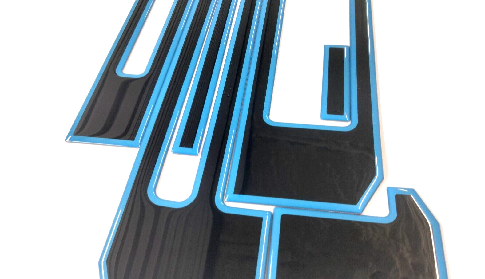 COMPATIBLE WITH LIGHTNING 2022 + LIGHT BLUE OUTLINE 3D DOMED TAILGATE LETTERS