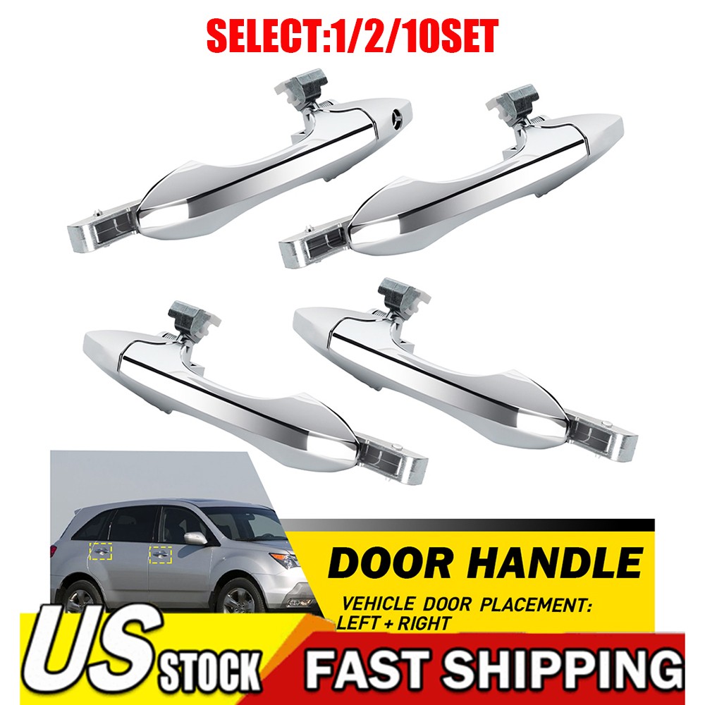 Exterior Door Handle For 07-13 Acura MDX Front Rear Left Right Side Chrome 4~40X
